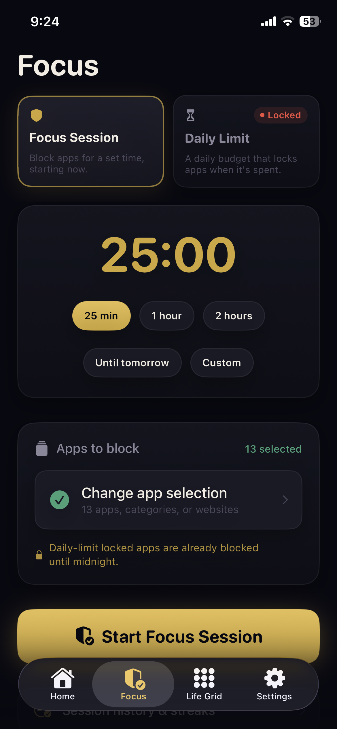 Streak progress toward earning Premium