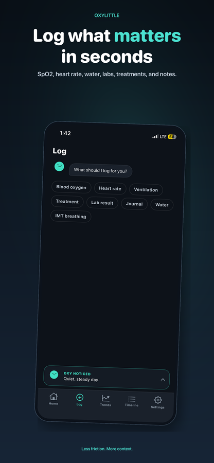 Oxylittle screenshot: Log what matters