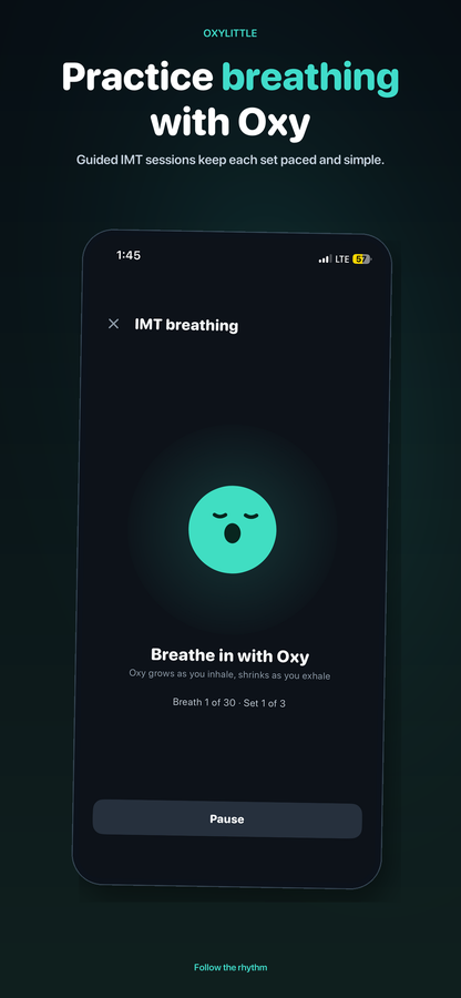 Oxylittle screenshot: Breathing practice with Oxy
