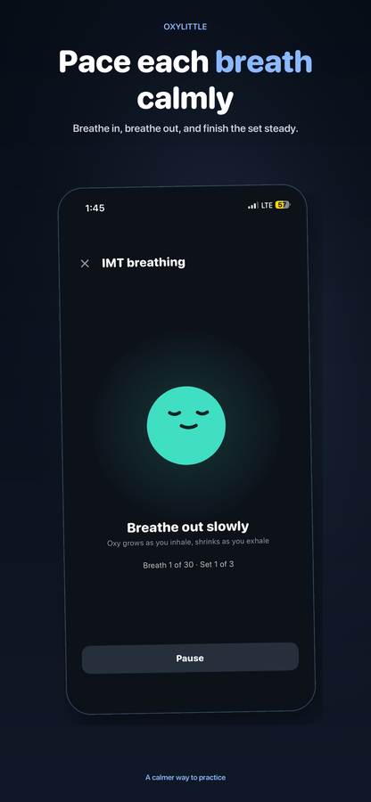 Oxylittle screenshot: A calm breathing pace